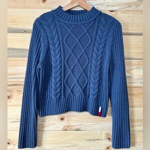 Tommy Hilfiger Blue Cable Knit Sweater